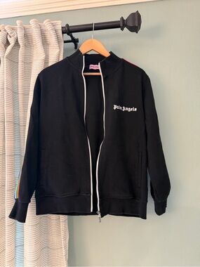 Palm Angels striped tracksuit set size large unisex style zip up and pants